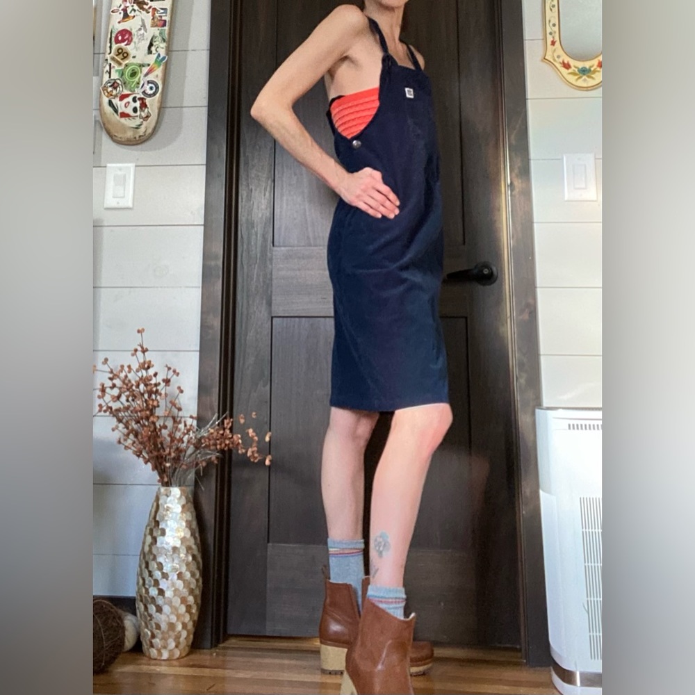 Lucy & Yak corduroy dungaree / overalls dress